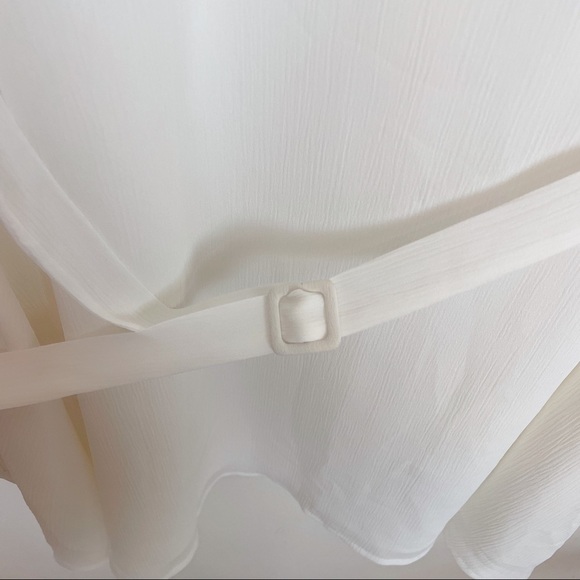 Bellenista Off White Blouse with Back Waist Tie - Picture 3 of 8